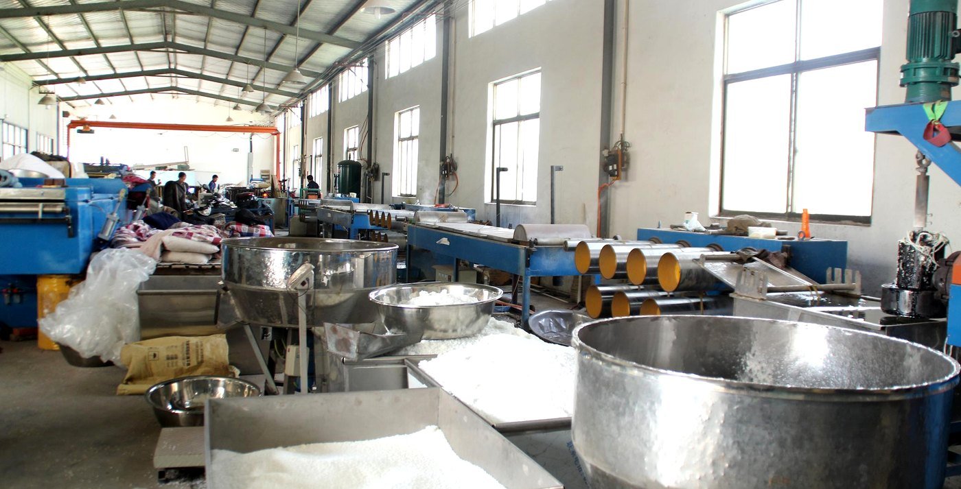 Filament production line at the NT Bristle factory in Sichuan